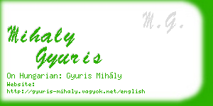 mihaly gyuris business card